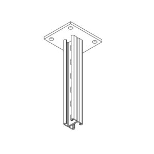 OSTEC СПССч4121-1000 Стойка потолочная сварная СТРАТ 4121-1000 (неоцинк.)