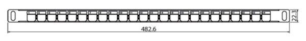 модульная патч-панель hyperline 19" ppblhd-19-24s-sh-rm 0.5u 24 порта