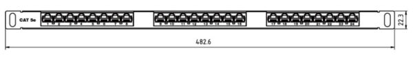патч-панель высокой плотности hyperline 19" pphd-19-24-8p8c-c5e-110d 0.5u 24 порта