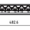 патч-панель высокой плотности hyperline 19" pphd-19-24-8p8c-c5e-sh-110d 0.5u 24 порта