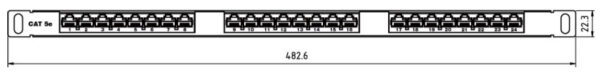 патч-панель высокой плотности hyperline 19" pphd-19-24-8p8c-c5e-sh-110d 0.5u 24 порта