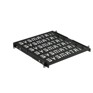 SYSMATRIX SH 5004.900 Полка SMART универсальная 19" перфорированная, площадка 500 мм (регулировка направляющих от 420 мм до 580 мм) для напольных и настенных шкафов, цвет черный (RAL 9004)