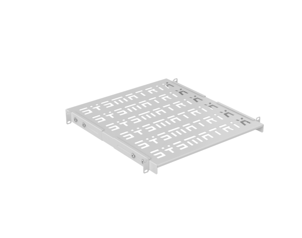 sysmatrix sh 5004.700 полка smart универсальная 19" перфорированная, площадка 500 мм (регулировка направляющих от 420 мм до 580 мм) для напольных и настенных шкафов, цвет серый (ral 7035)