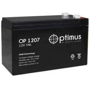 Аккумулятор для ОПС Optimus OP 1207 12В 7 Ач