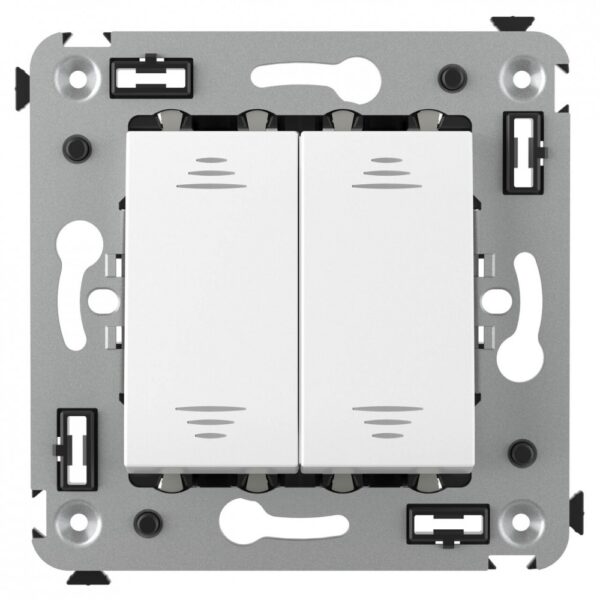 выключатель 2-кл. 2мод. сп avanti "белое облако" 16а ip20 бел. dkc 4400104