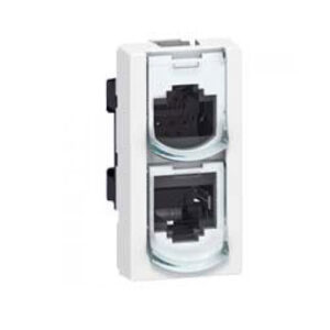 LEGRAND 076536 Модуль розетки RJ-45, удвоитель телефон/Ethernet, UTP, 2М, Mosaic