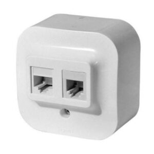 LEGRAND 782221 Розетка двойная RJ11 + RJ45 кат. 5e - UTP, белая, Quteo