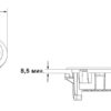 efapel 83002 cat люк - 4 модуля (2 розетки 45х45мм), антрацит