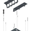 efapel 83008 cat люк - 16 модулей (8 розеток 45х45мм), антрацит