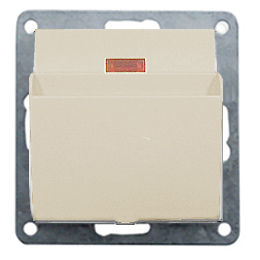 Ecoplast Накладка для выключателя гостинничного для включения с помощью карточки (бежевый) LK60