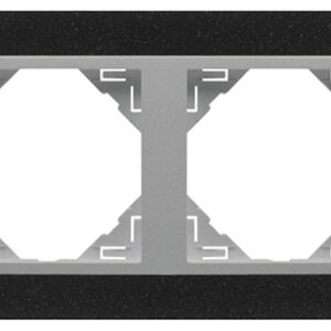 Efapel 90920 TGA Двойная рамка, натуральный гранит/алюминий