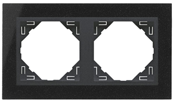 efapel 90920 tgs двойная рамка, натуральный гранит/серый