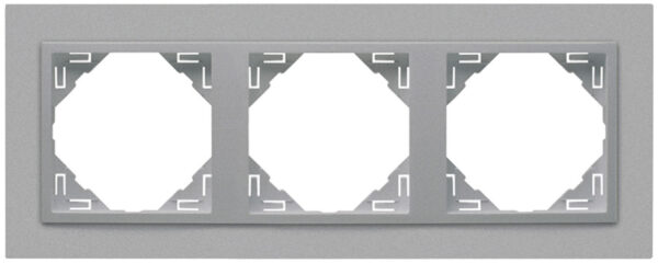 efapel 90930 taa 3-х местная рамка, алюминий/алюминий