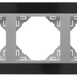 Efapel 90930 TGA 3-х местная рамка, натуральный гранит/алюминий