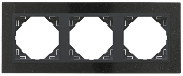 efapel 90930 tgs 3-х местная рамка, натуральный гранит/серый