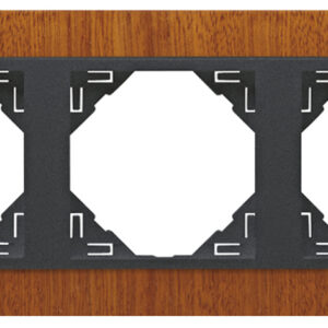 Efapel 90930 TMS 3-х местная рамка, красное дерево/серый