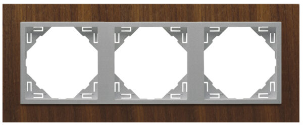 efapel 90930 tna 3-х местная рамка, орех/алюминий