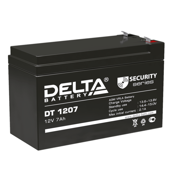 аккумулятор для опс delta dt 1207 12в 7 ач