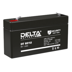 Аккумулятор для ОПС Delta DT 6012 6В 1.2 Ач