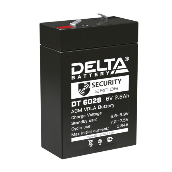 аккумулятор для опс delta dt 6028 6в 2.8 ач