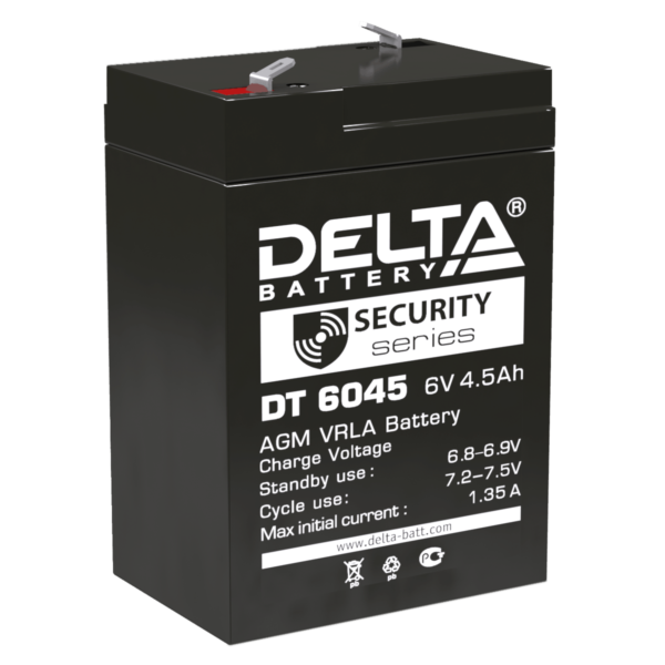 аккумулятор для опс delta dt 6045 6в 4.5 ач