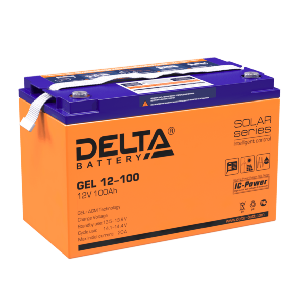 аккумулятор для ибп гелевый delta gel 12-100 12в 100 ач