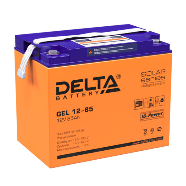 аккумулятор для ибп гелевый delta gel 12-85 12в 85 ач