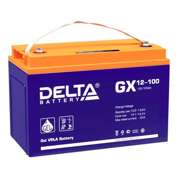 аккумулятор для ибп гелевый delta gx 12-100 12в 100 ач