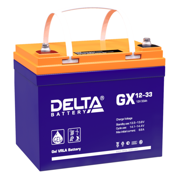 аккумулятор для ибп гелевый delta gx 12-33 12в 33 ач