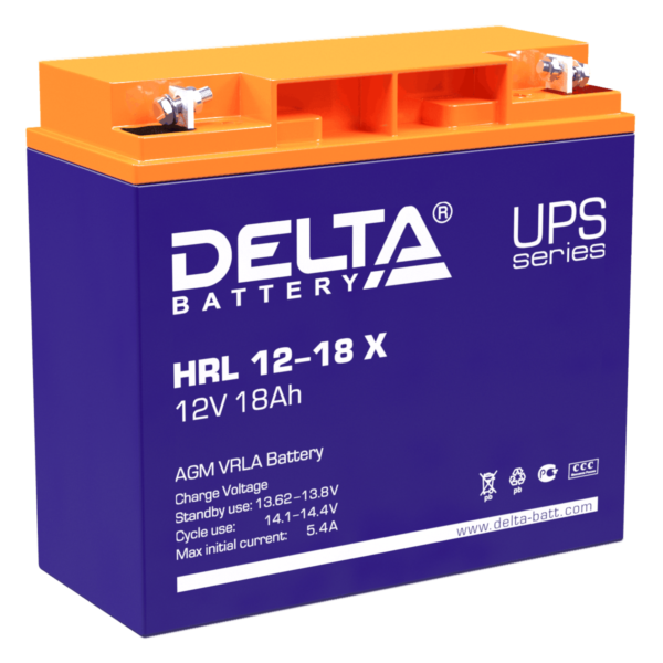 аккумулятор для ибп delta hrl 12-18 x 12в 17.8 ач