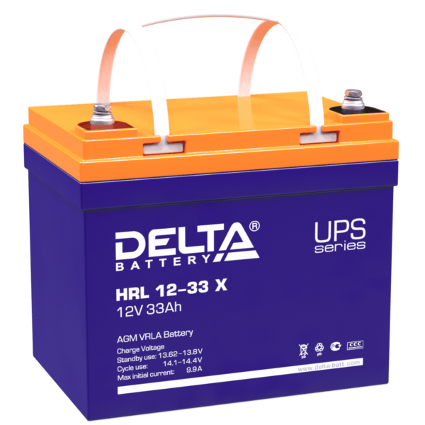 аккумулятор для ибп delta hrl 12-33 x 12в 33 ач