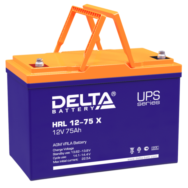 аккумулятор для ибп delta hrl 12-75 x 12в 75 ач