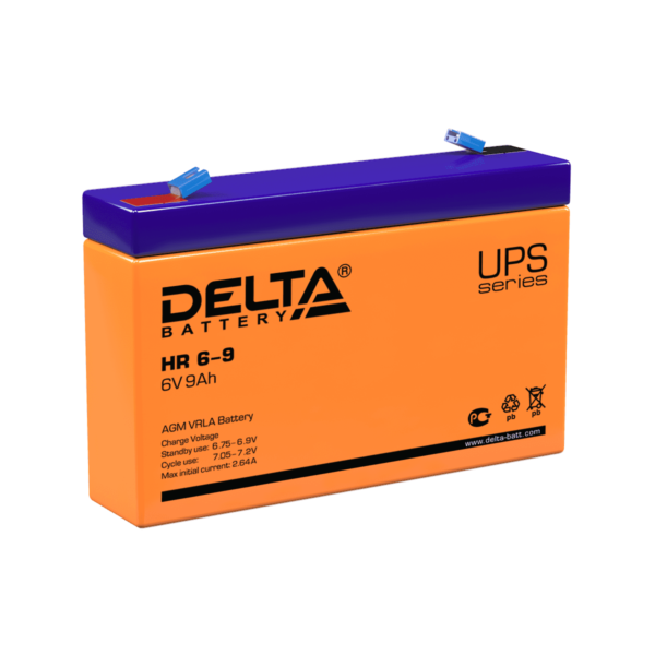 аккумулятор для ибп delta hr 6-9 6в 9 ач