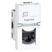 LEGRAND 076561 Модуль розетки компьютерной RJ-45, кат. 6, UTP, 1М, белый, Mosaic