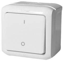 LEGRAND 782309 Выключатель двухполюсный, белый, IP44, Quteo