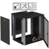 sysmatrix wp 6309.930 шкаф телекоммуникационный настенный 19" 9u 600x350x450mm (шхгхв) дверь перфорированная, цвет черный (ral 9004/ral7000)