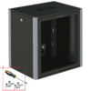 sysmatrix wp 6609.930 шкаф телекоммуникационный настенный 19" 9u 600x600x450mm (шхгхв) дверь перфорированная, цвет черный (ral 9004/ral7000)