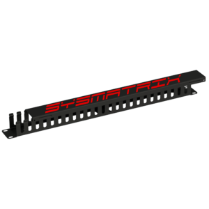 sysmatrix sa 0020.911 кабельный органайзер 19″ 1u с крышкой, металлический, цвет черный (ral 9004)