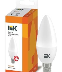 Лампа светодиодная ECO C35 9Вт свеча 3000К E14 230В IEK LLE-C35-9-230-30-E14