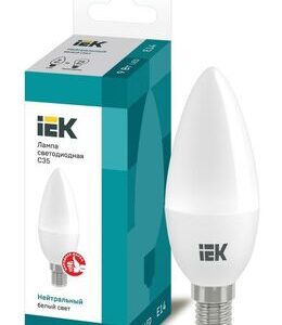 Лампа светодиодная ECO C35 9Вт свеча 4000К E14 230В IEK LLE-C35-9-230-40-E14