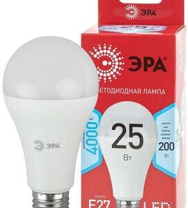 Лампа светодиодная ECO LED A65-25W-840-E27 R (диод груша 25Вт нейтр. E27) (10/100/1200) Эра Б0048010