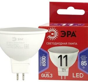 Лампа светодиодная ECO LED MR16-11W-865-GU5.3 R (диод софит 11Вт холодн. GU5.3) (10/100/4000) Эра Б0045347