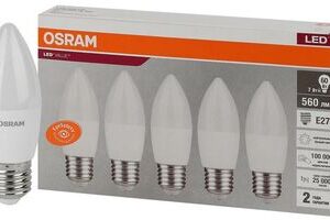 Лампа светодиодная LED Value LVCLB60 7SW/840 230В E27 2х5 RU (уп.5шт) OSRAM 4058075578043