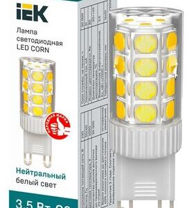 Лампа светодиодная CORN 3.5Вт капсула 4000К G9 230В керамика IEK LLE-CORN-4-230-40-G9