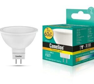 Лампа светодиодная LED7 JCDR/830/GU5.3 7Вт 3000К тепл. бел. GU5.3 460лм 220-240В Camelion 11656