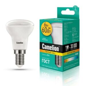 Лампа светодиодная LED6 R50/830/E14 6Вт 3000К тепл. бел. E14 455лм 220-240В Camelion 11658