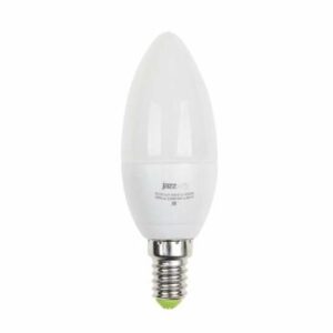 Лампа светодиодная PLED-ECO-C37 5Вт свеча 3000К тепл. бел. E27 400лм 230В JazzWay 2855312A