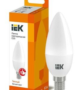 Лампа светодиодная ECO C35 7Вт свеча 3000К E14 230В IEK LLE-C35-7-230-30-E14