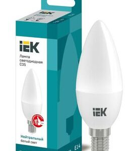 Лампа светодиодная ECO C35 7Вт свеча 4000К E14 230В IEK LLE-C35-7-230-40-E14