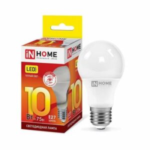 Лампа светодиодная LED-A60-VC 10Вт 230В E27 3000К 900Лм IN HOME 4690612020204